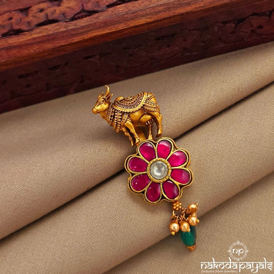 Floral Nandhi Pendant (Gp2242)