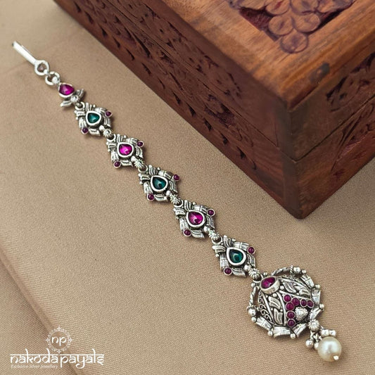 Kemp Leafy Pearl Maang Tikka (M0502)