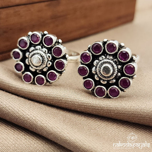 Red Circular Toerings (T4660)