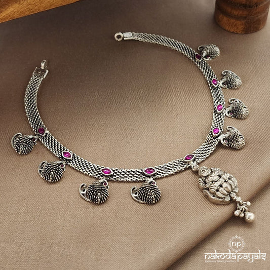 Peacock Charm Lakshmi Neckpiece (N11106)