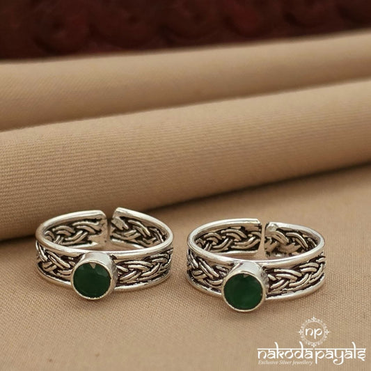 Charming Green Toerings (T4868)