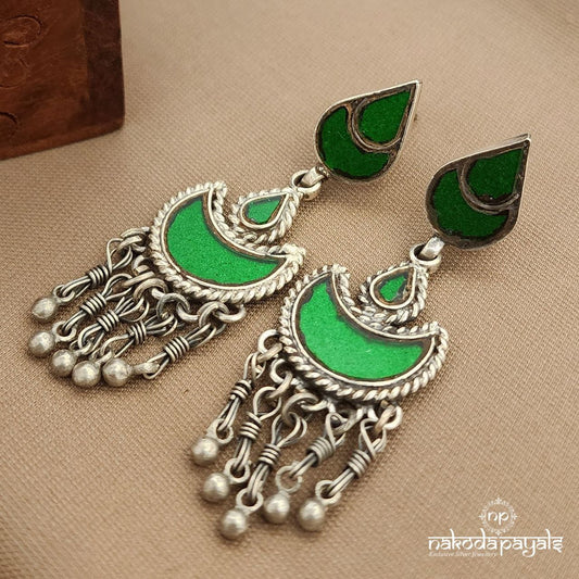 Green Glass Earrings (C3769)