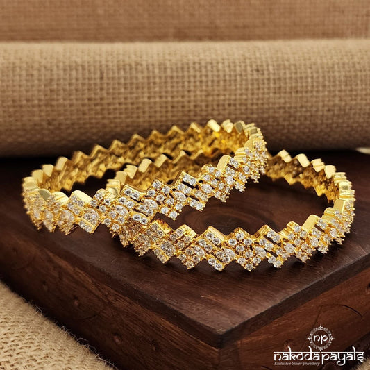 Gold Aura CZ Bangles (Gk3015)