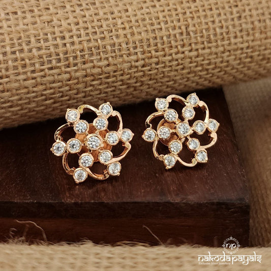Gorgeous Floral Frost Studs (Ge9489)