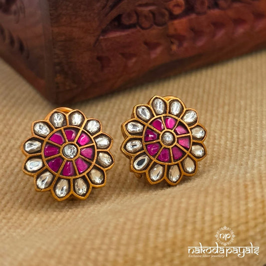 Circular Kundan Studs (Ge11086)