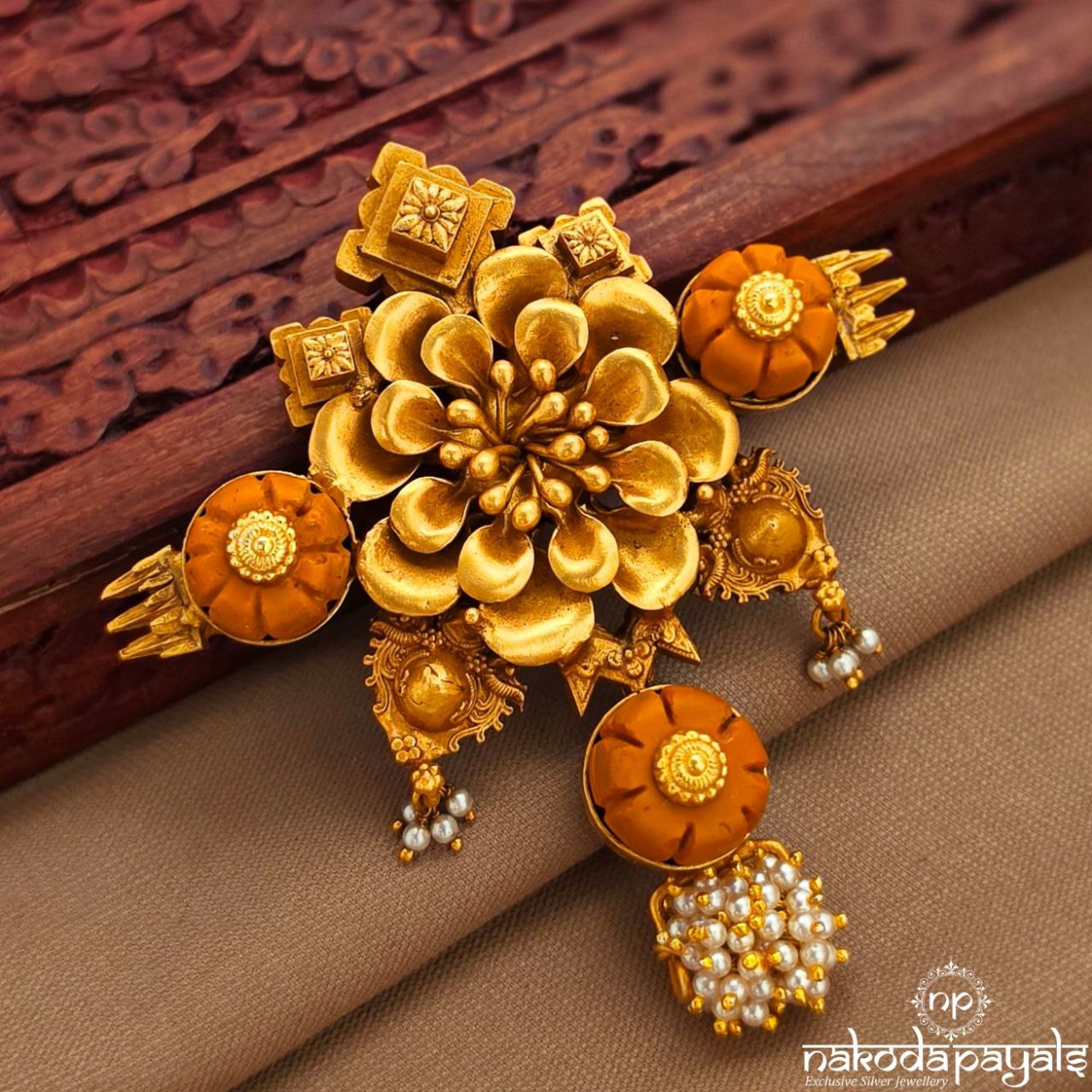 Floral Sunset Coral Pendant (Gp2175)