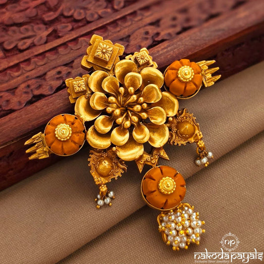 Floral Sunset Coral Pendant (Gp2175)
