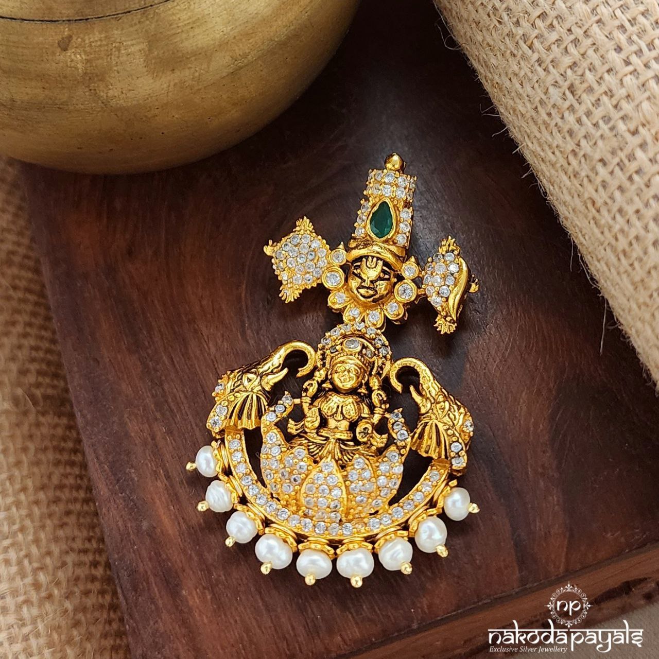 Cz Lakshmi Venkateshwara Pendant (Gp2080)
