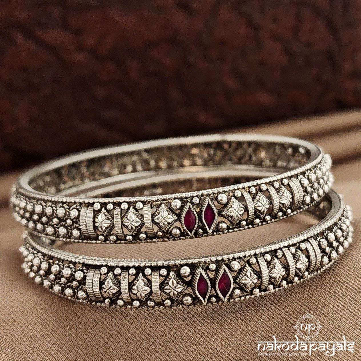 Pink Squarish Bangles (K6248-50)