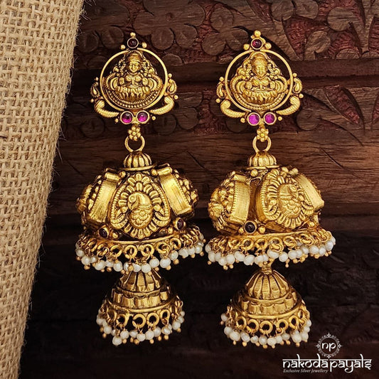 Pearled Lakshmi Jhumka (Ge10026)