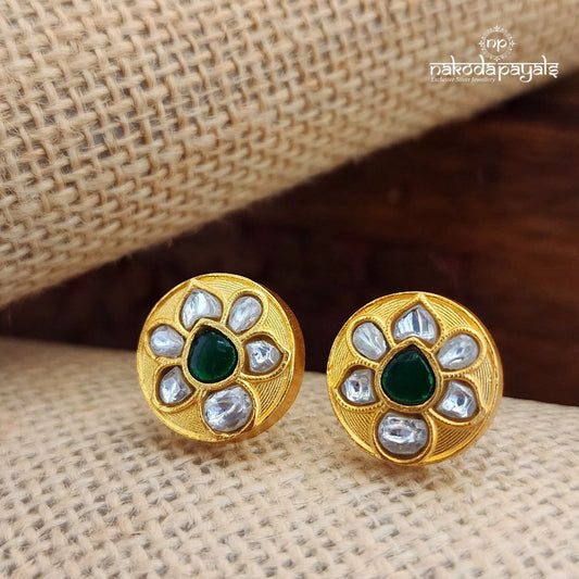Green Circular Earrings (Ge8450)