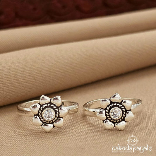 White Dot Toerings (T4885)
