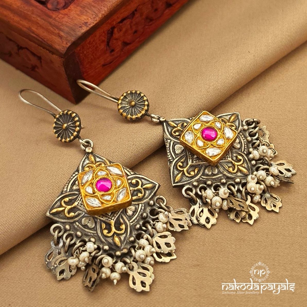 Delightful Charm Dual Tone Chandbali (C4000)