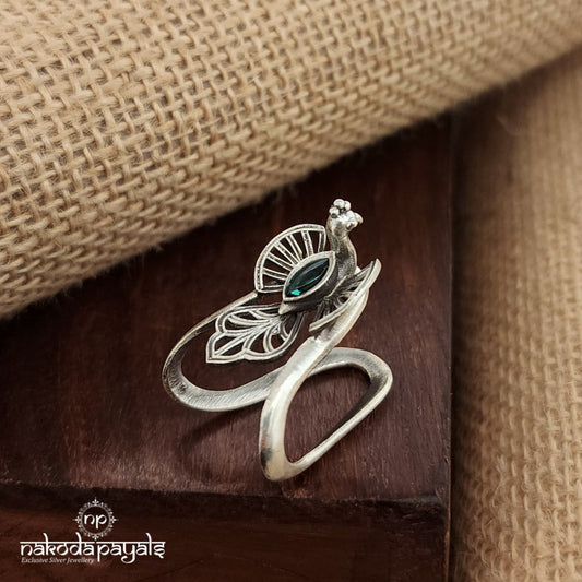 Peacock Green Vanki FingerRing (F2759)
