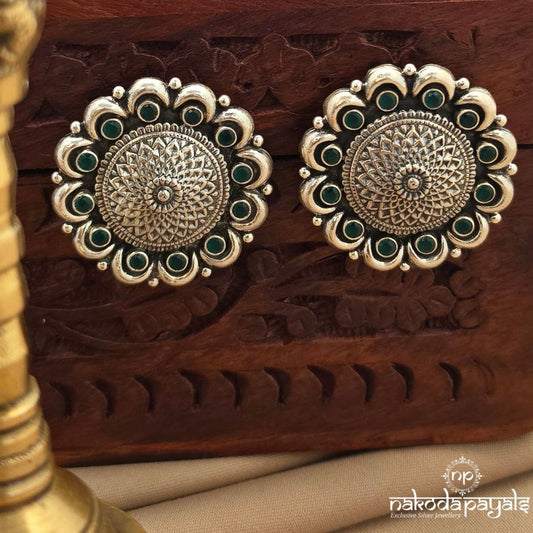 Swirl Cute Green Studs (S4090)