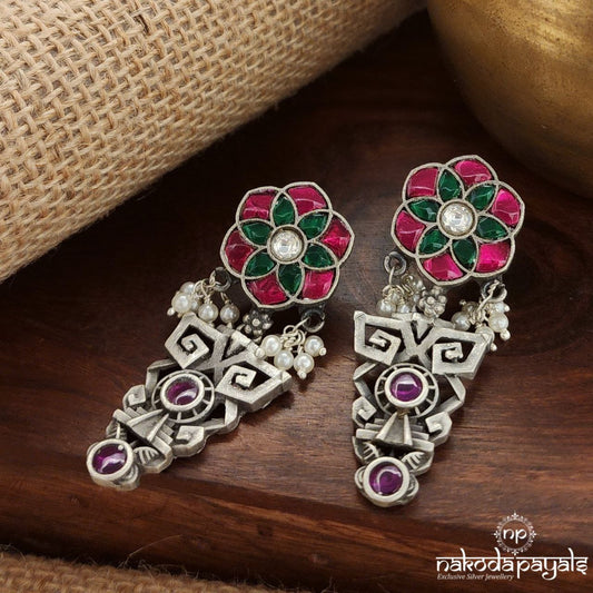 Kundan Floral Earrings (C3409)