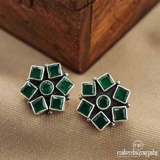Green Squarish Studs (S3703)