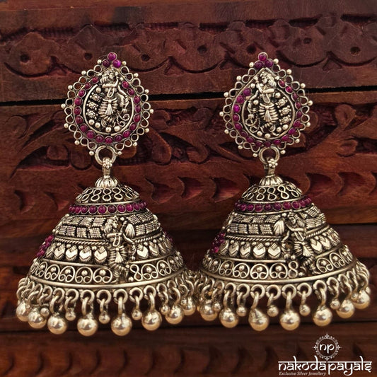 Mesmerizing Pink Floral Jhumka (J1869)