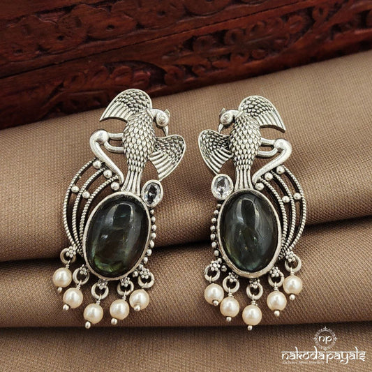 Gandaberunda Pearled Drop Earrings (C3915)