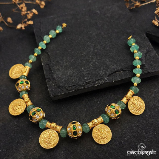 Green Ball Kundan Neckpiece (Gn8718)