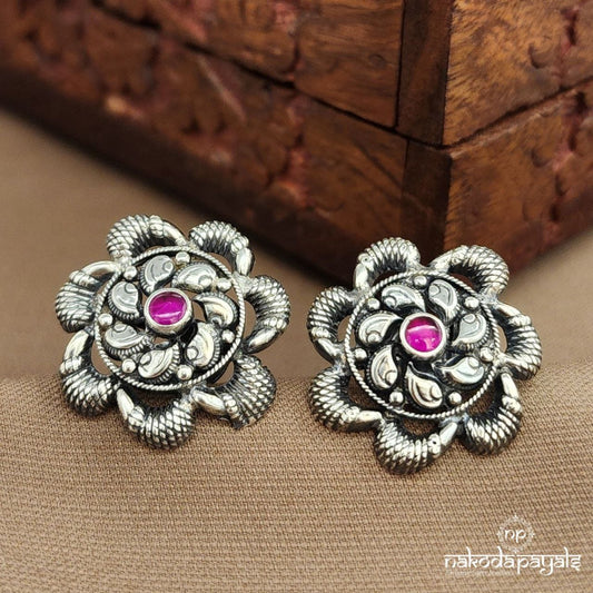 Pink Floral Studs (S3795)