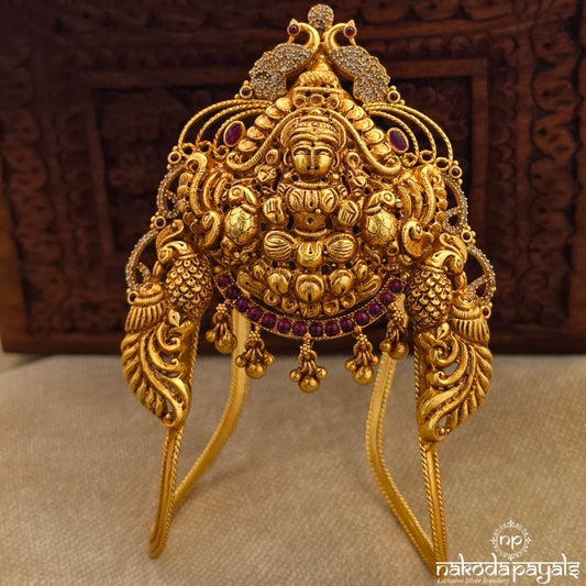 Elegant Peacock Lakshmi Armlet (Ha0158)