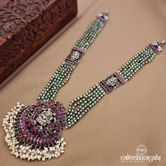 Green Bead Lakshmi Neckpiece  (N11293)