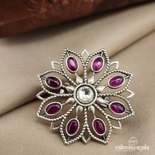 Flower Pink Finger Ring (F2754)