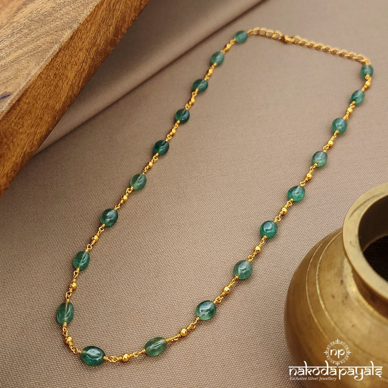 Green Beads Neckpiece (Gn9558)