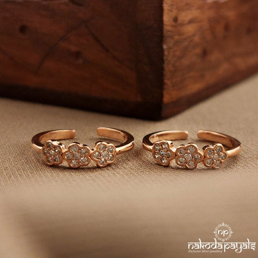 White Rose Gold Toerings (T4743)