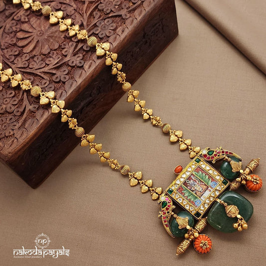 Printed Kundan Neckpiece (Gn9245)