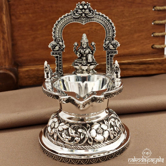 Oxidised Elephant Kamakshi Deepam (Aa2507)