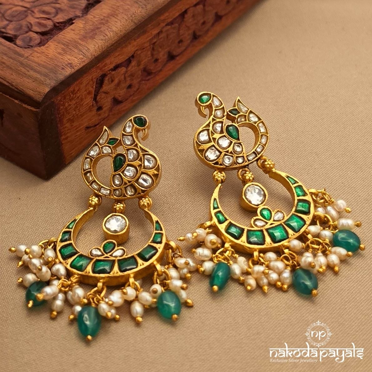 Half Moon Kundan Chandbali (Ge11437)