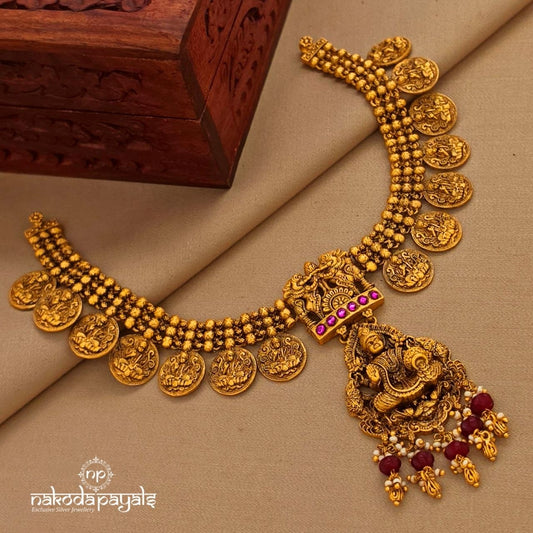Lakshmi Belted Coin Neckpiece Cum Choker (Gn10163)