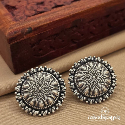 Circular Oxidised Studs (S9734)