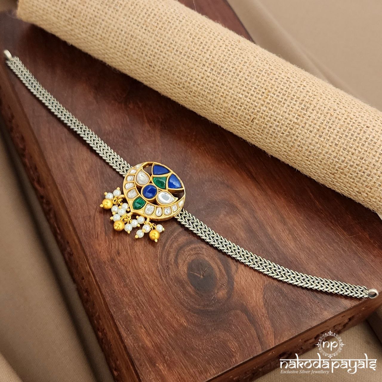 Pearled Drop Kundan Choker  (N11251)