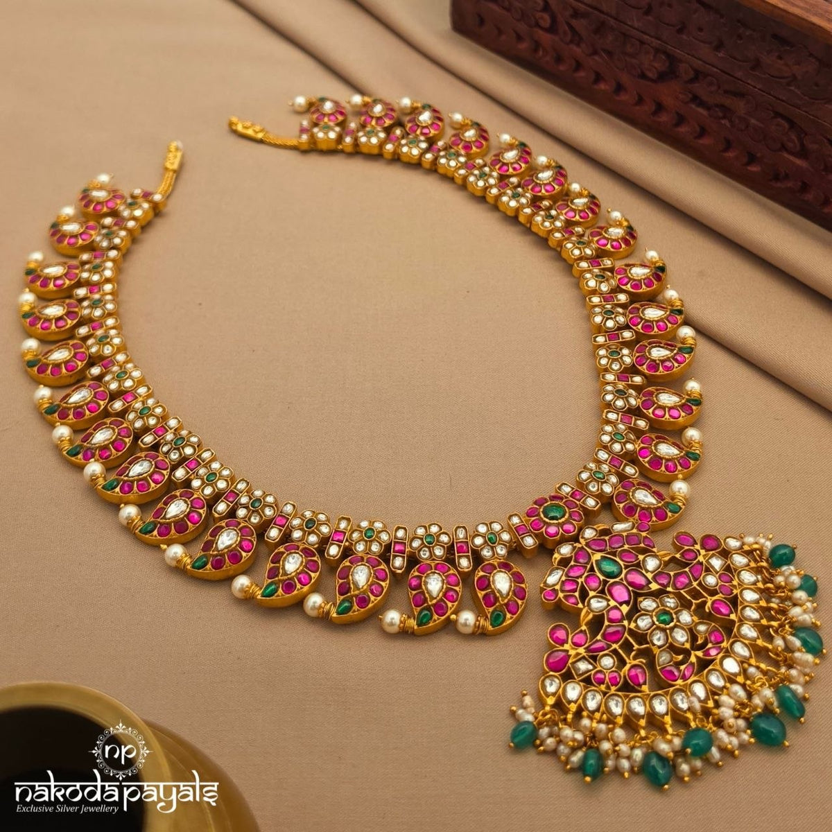 Mango Kundan Floral Neckpiece (Gn10880)