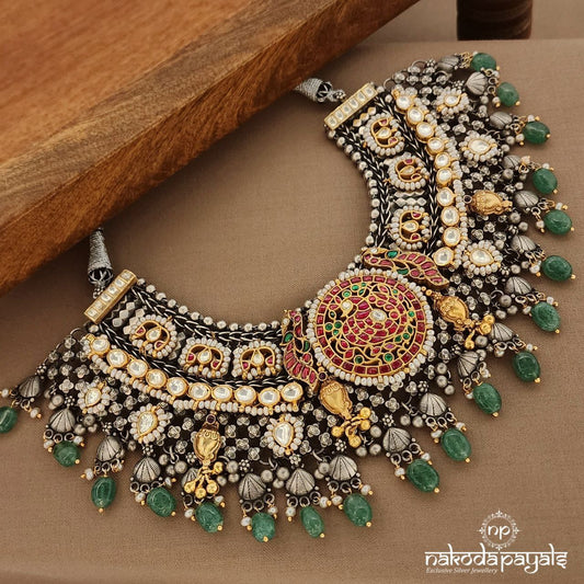 Grand Kundan Dual Tone Neckpiece (Gn9266)