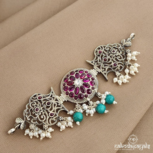 Turquoise Drop Pink Choker  (N11208)