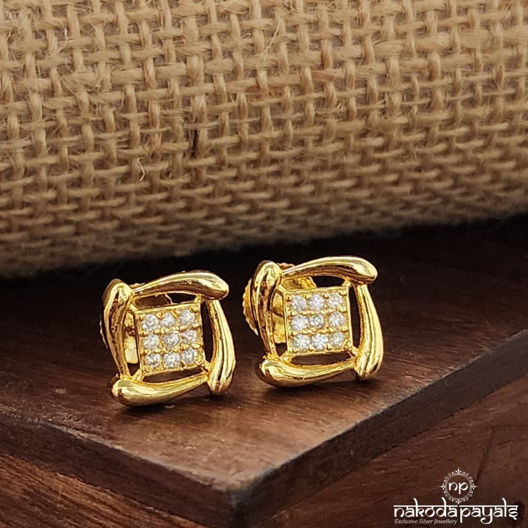 Squarish CZ Studs (Ge9969)