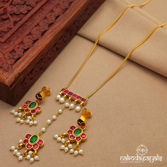 Exquiste Pearly Neckpiece With Earrings (Gn10249)
