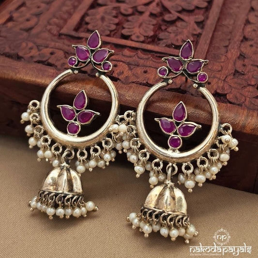 Floral Pearl Drops  Chandbali (C4049)