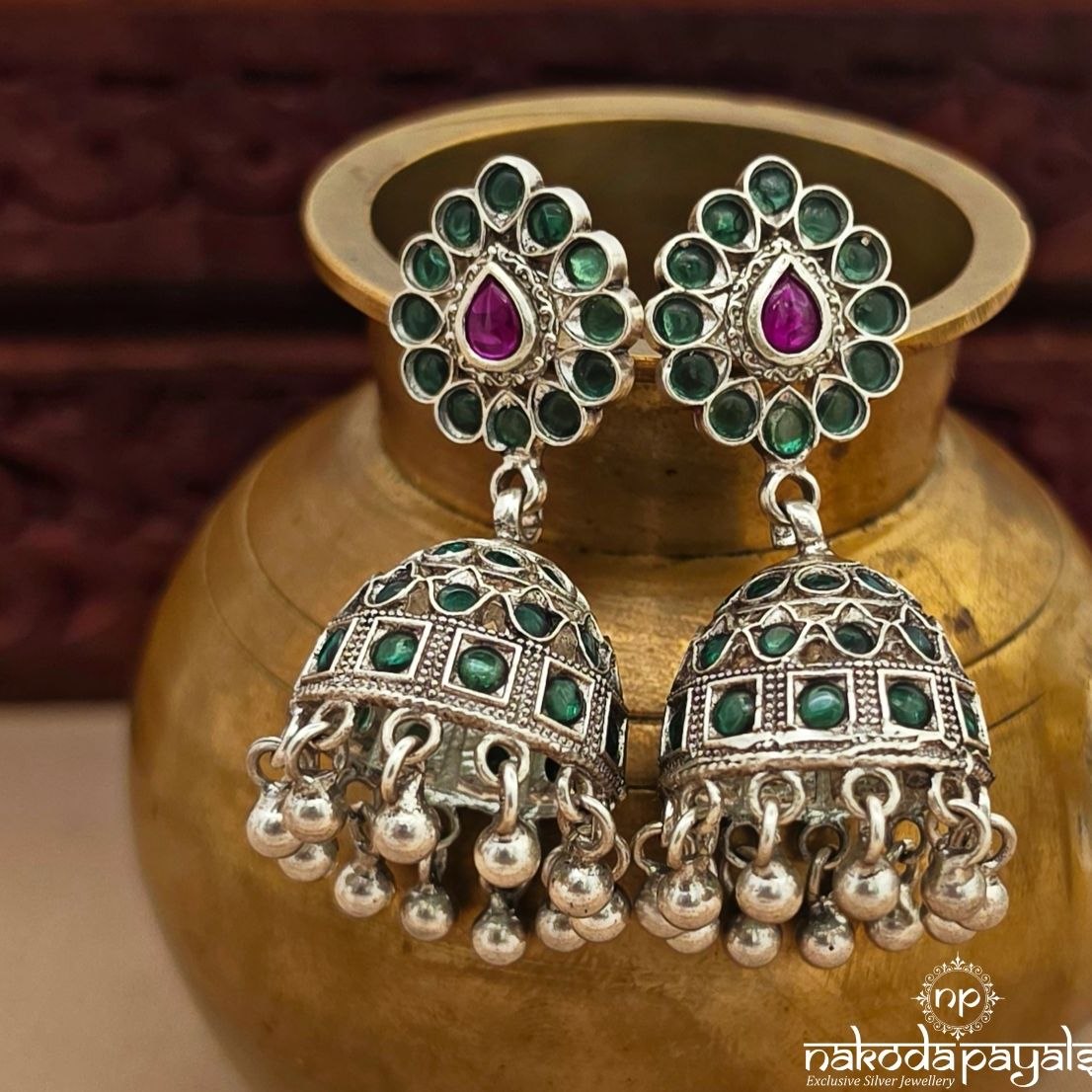 Stunning Oxidised Jhumka (J1786)