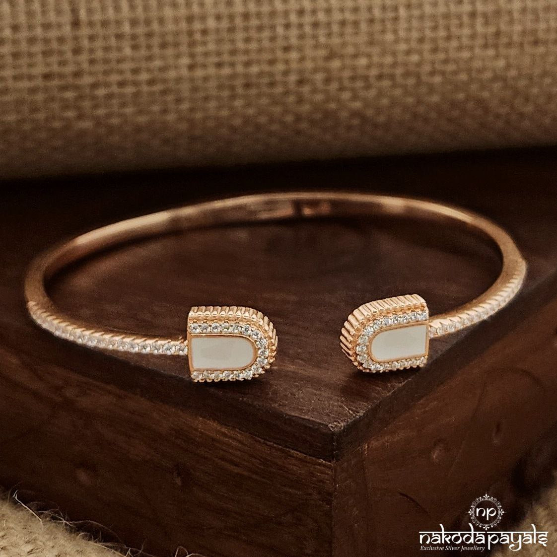 Sterling Openable Rose Gold Kada(K5230)