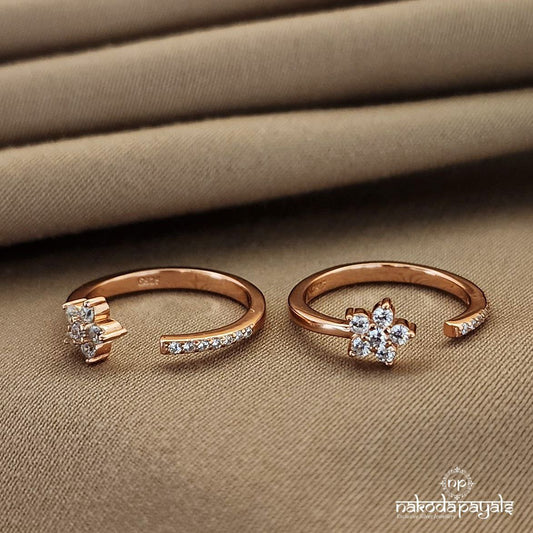 Rose Gold White Toerings (T4373)