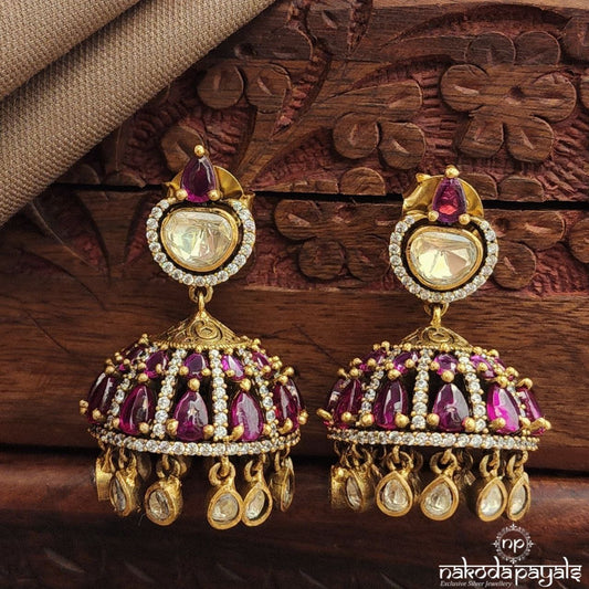 Ruby Unique Jhumka (Ge10011)