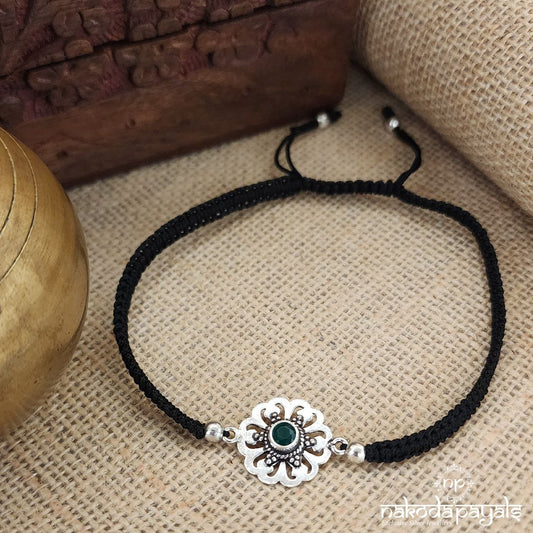 Green Nazariya Thread Anklets (Nz0686)