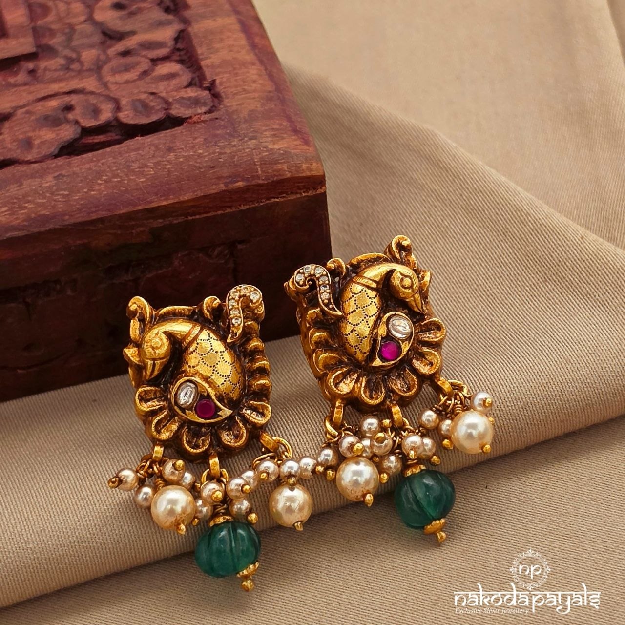 Pumpkin Beads Studs (Ge10540)