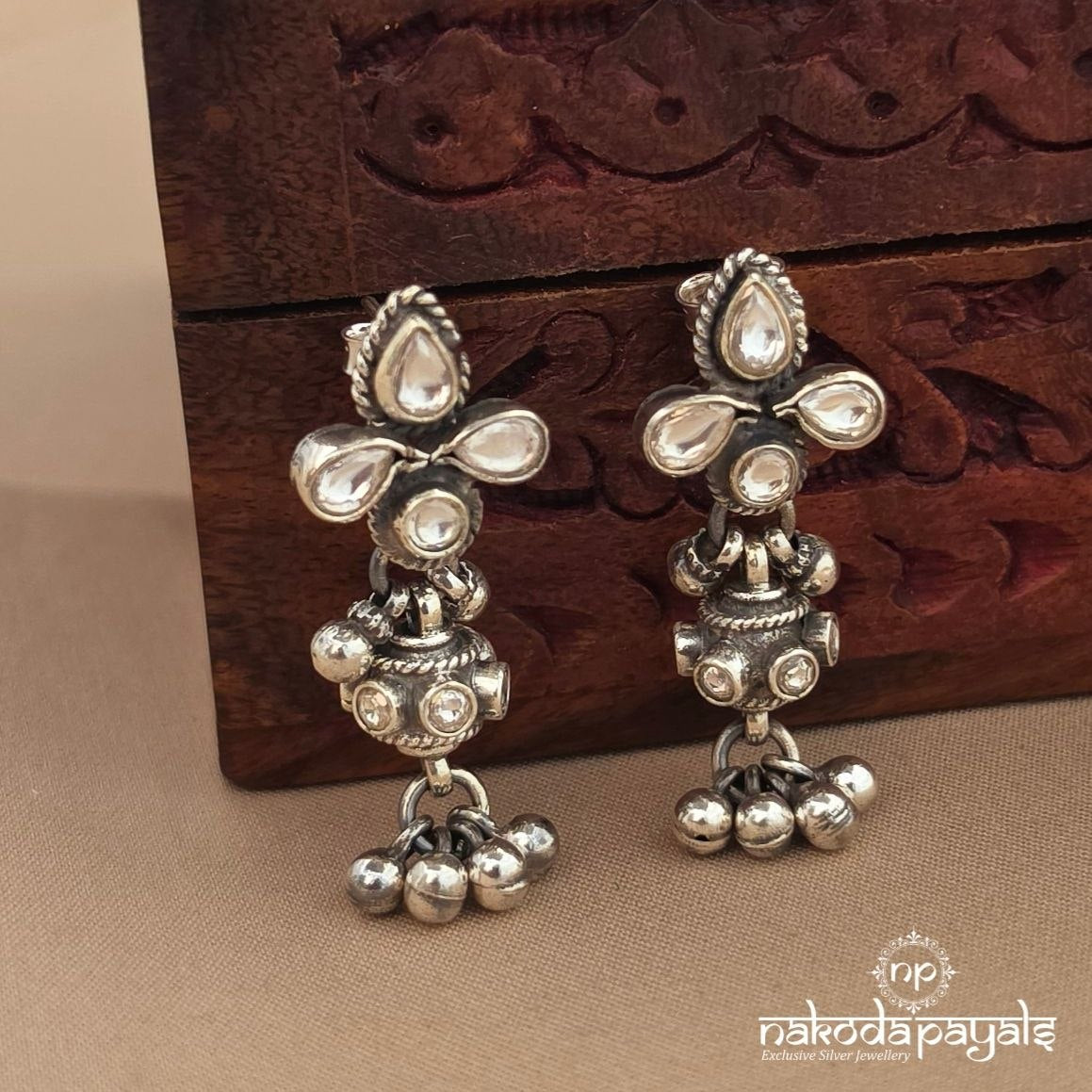 Floral Ball Drop Chandbali (C4254)