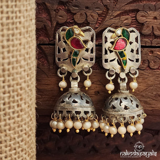 Kundan Bird Jhumka (Dt1414)